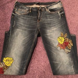 Zara Floral Jeans